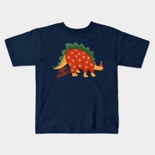 Christmas Stegosaurus Kids T-Shirt